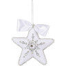 Подвеска звезда HOUSE OF SEASONS, белая со стразами, 13*15*6 см 85532